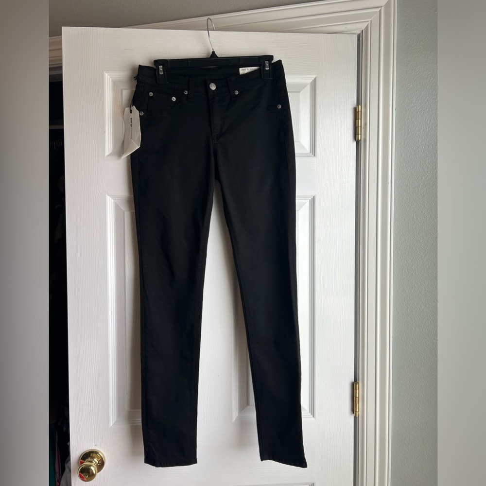Rag & Bone Skinny  jeans mid rise sz 28 Black NWT